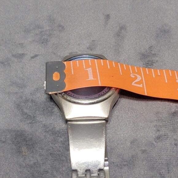 Fossil Big Tic Watch, Blue Face Steel Strap, JR-7860, Y2k, Untested - Picture 10 of 11